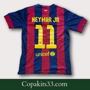 Neymar 2015 Barcelona kit – original shirt from treble-winning season, part of Copa Kits one-of-a-kind collection